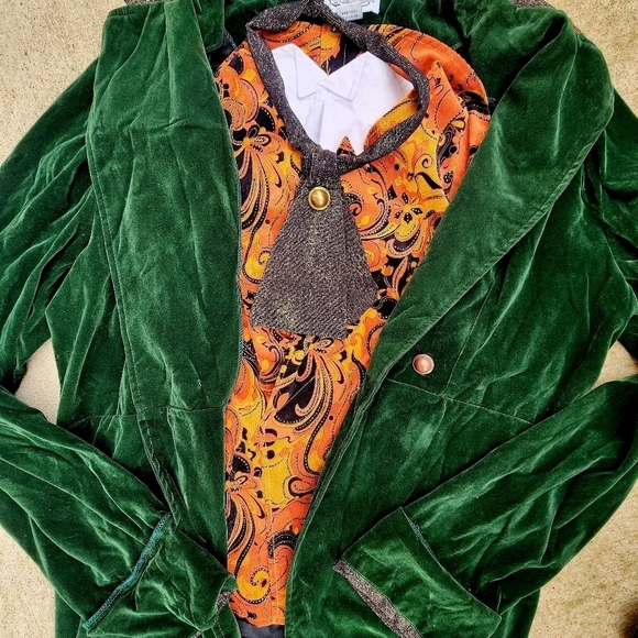 Fun Costumes Deluxe Victorian Style Mad Hatter Halloween Costume Cosplay Velvet - Picture 4 of 14